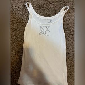 New York and Company tank top. Size S. Beautiful bedazzled logo tank.